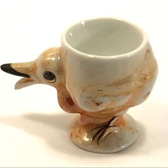 Vintage Luster Chick Egg Cup